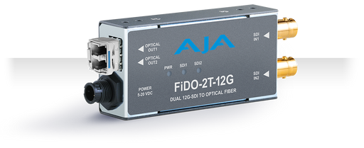 AJA 2-Channel 12G-SDI to Single-Mode LC Fiber Transmitter - New Media