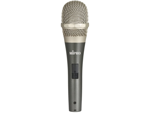 MIPRO MM39 Supercardioid Dynamic Wired Microphone with on/off switch. Unique shock absorbing design for low handling noise. - New Media