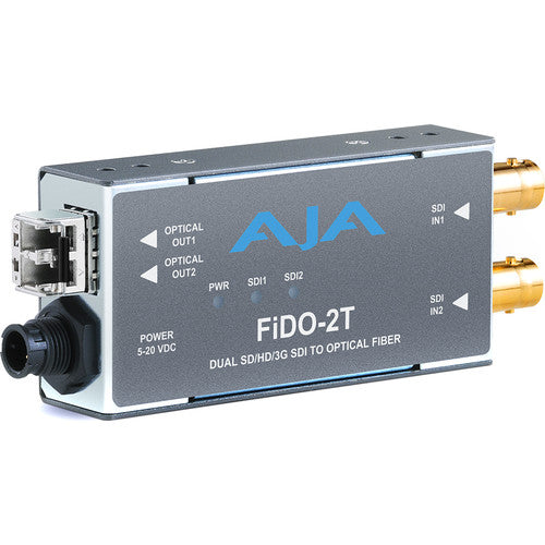 AJA 1-Channel Multi-Mode LC Fiber to 3G-SDI Receiver - New Media