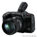 Blackmagic Cinema Camera 6K with optional lens & EVF attached