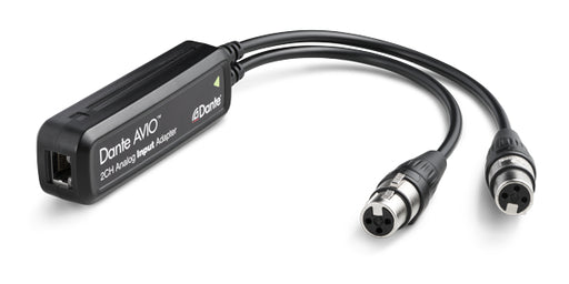 Audinate Dante AVIO 2X0 Analog Audio to IP Adapter - Dual XLR-F Inputs - New Media