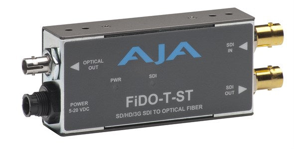 AJA FiDO-T-ST Single Channel SDI to ST Fiber Converter with