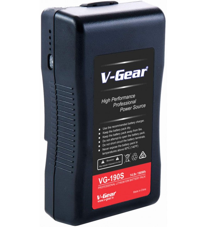 V-Gear VG-190S 14.8V, 190W Li-ion Rechargeable V-Lock Battery (6.6 hours) - New Media