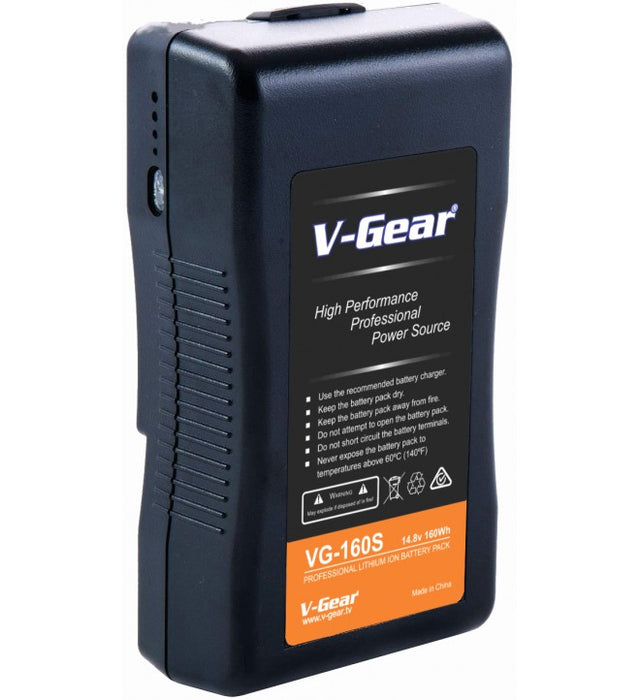V-Gear VG-160S 14.8V, 160Wh Li-ion Rechargeable V-Lock Battery (5.6 hours) - New Media