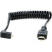 Atomos Right-Angle Micro-HDMI (Type-D) to Full-HDMI Coiled Cable (45 cm Extended) - New Media