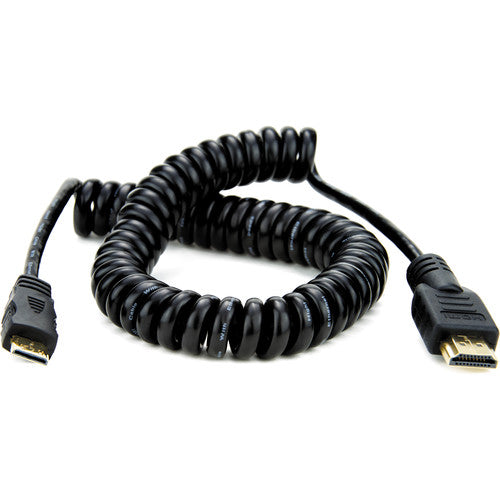 Atomos Mini-HDMI (Type-C) to Full-HDMI Coiled Cable (65 cm Extended) - New Media