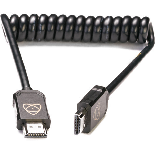 Atomos AtomFLEX Full-HDMI (Type-A) Male to Full-HDMI Male Coiled Cable (60 cm Extended) - New Media