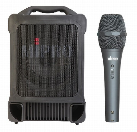 MIPRO MA707PA 100W PA System with Corded Handheld Microphone (No Receiver) - New Media