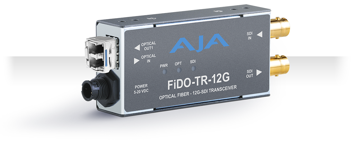 AJA 1-Channel 12G-SDI/LC Single-Mode LC Fiber Transceiver - New Media