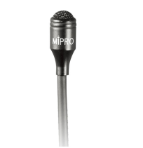 MIPRO MU55L Omni Lapel Microphone • Black 4.5mm Capsule • 135dB SPL • 49dBV Sensitivity •  Moisture Resistant • 14g - New Media