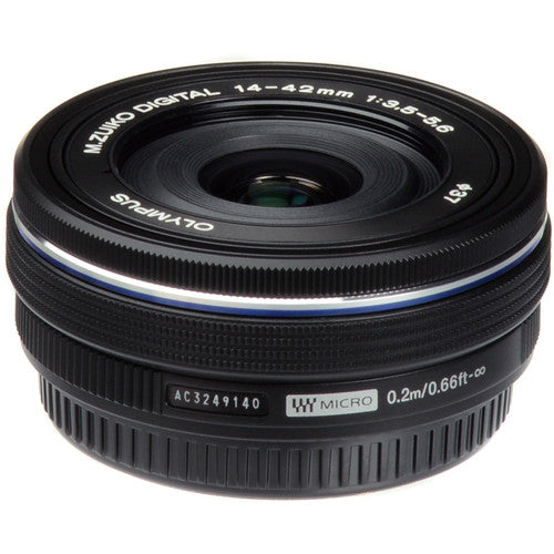 Olympus M.Zuiko Digital ED 14-42mm f/3.5-5.6 EZ MFT Lens (Black) - New Media