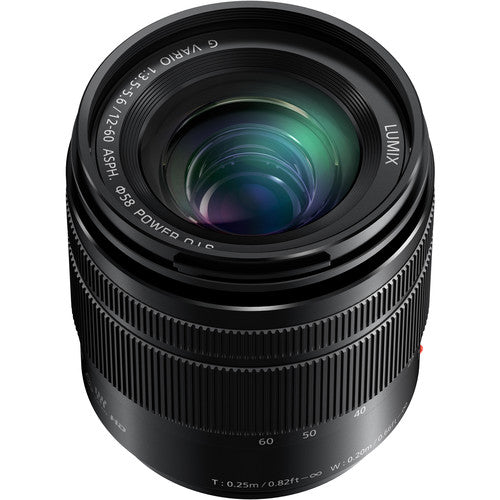 Panasonic Lumix G Vario 12-60mm f/3.5-5.6 ASPH. POWER O.I.S. MFT Lens (Black) - New Media