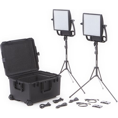 Litepanels Astra 6X Traveler Bi-Color Duo 2xLED Panel Kit with Gold Mount Battery Brackets - New Media