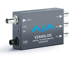 AJA V2Analog HD/SD-SDI Digital to HD/SD Analog Mini-Converter - New Media