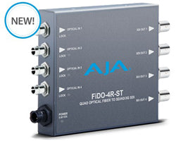 AJA FiDO-4R-ST Quad Channel ST Fiber to 3G-SDI Mini-Converter - New Media