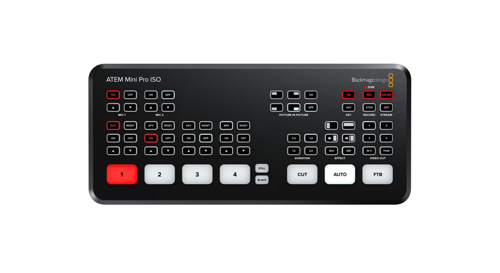 Blackmagic ATEM Mini Pro ISO HDMI Live Stream Switcher - New Media