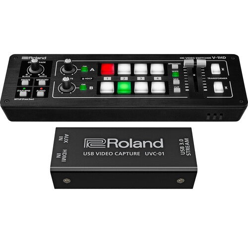 Roland V-1HD Switcher with UVC-01 Encoder Bundle - New Media