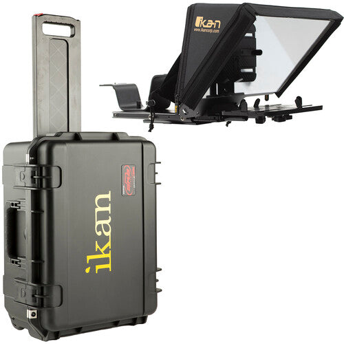 Ikan PT-ELITE-PRO2-TK Universal Tablet Teleprompter Travel Kit with Rolling Hard Case (Version 2) - New Media