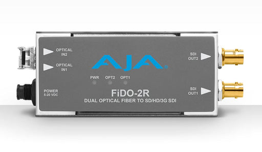 AJA 2-Channel Multi-Mode LC Fiber to 3G-SDI Receiver - New Media