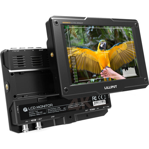 Lilliput H7S 7" Ultra Brightness On-Camera Monitor 3G-SDI/4K-HDMI - New Media