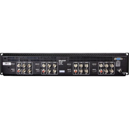 Marshall Electronics Quad 4.5" 2RU Rack Mount Monitor with 3G-SDI, HDMI and Composite Inputs - New Media